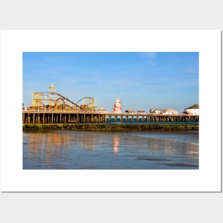 Clacton On Sea Pier And Beach Essex UK Posters and Art